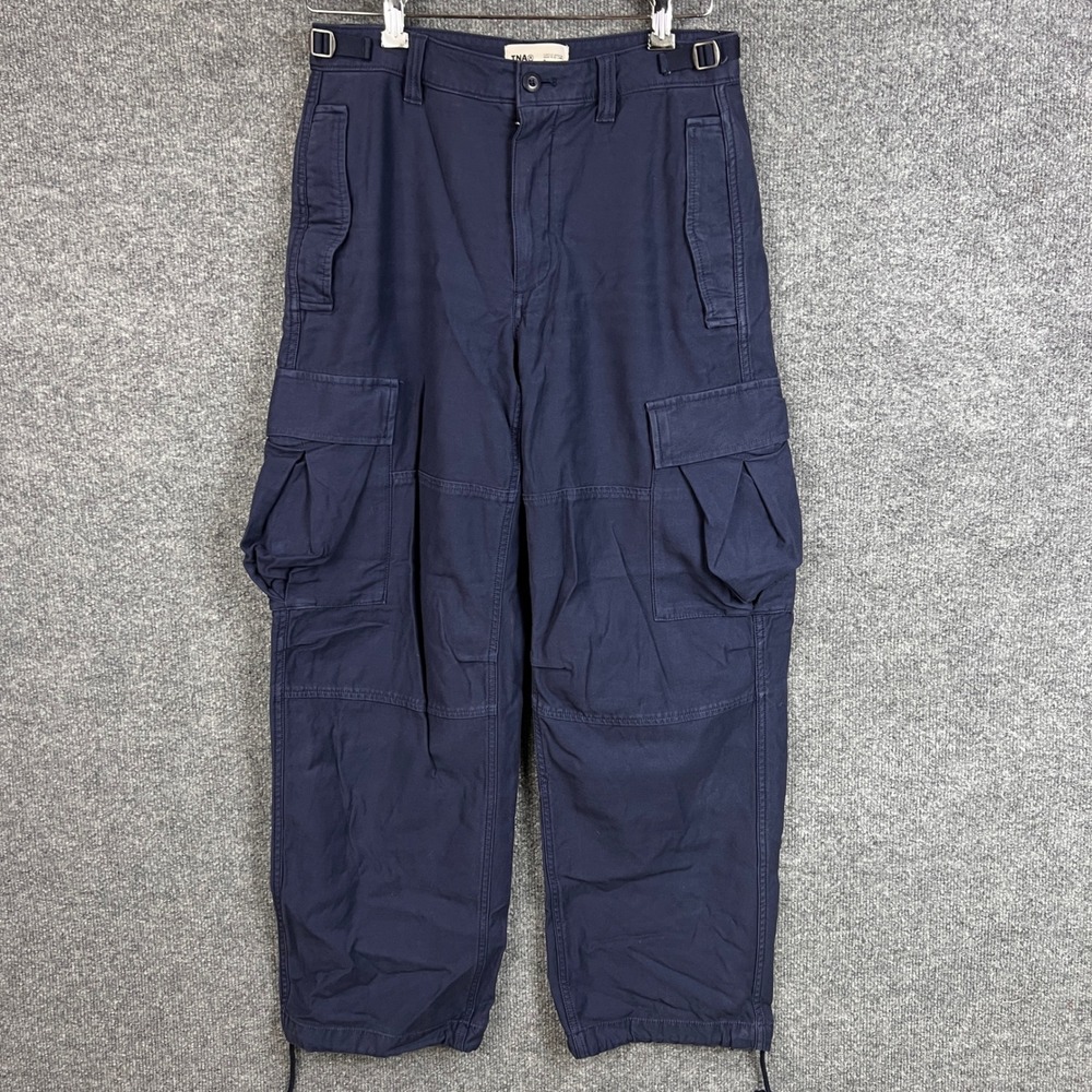 Aritzia TNA‎ Surplus Division Womens Cargo Pants Size 6 Adjustable Waist Blue